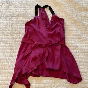 BCBG silk tank with tie, Sz S